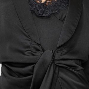 Black Mini Dress with Lace Slip